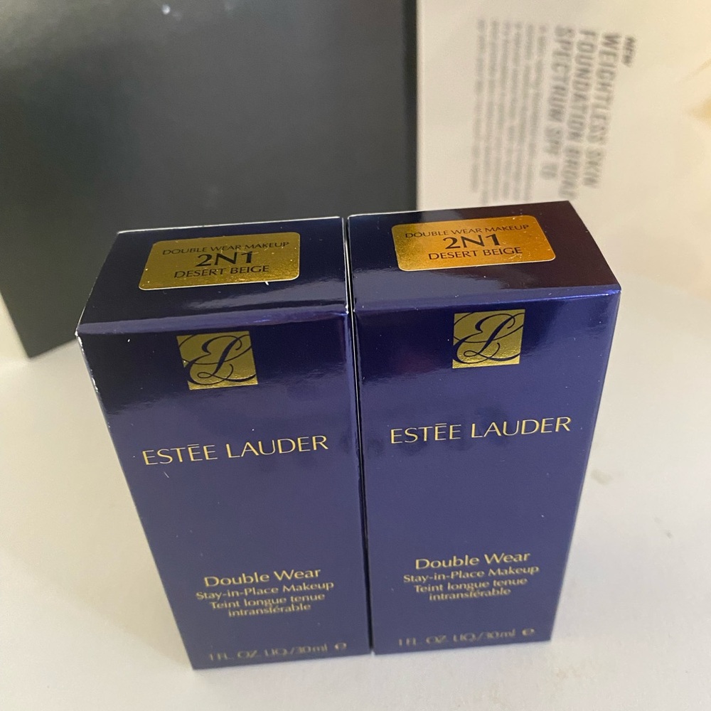 2N1 Desert Beige, Lots of 2 Estée Lauder Double Wear Foundation, Old Formula